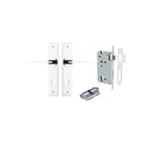Door Lever Como Chamfered Euro Pair Polished Chrome CTC85mm L119xP61mm BPH240xW50mm Mortice Lock Euro Polished Chrome CTC85mm Backset 60mm Euro Cylinder Dual Function 5 Pin Polished Chrome 65mm KA4 in Polished Chrome