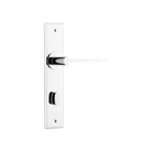 Door Lever Como Chamfered Privacy Polished Chrome H240xW50xP61mm in Polished Chrome