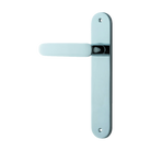 Door Lever Bronte Oval Latch Left Hand Fixed Polished Chrome L117xP53mm BPH240xW40mm in Polished Chrome