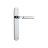 Door Lever Berlin Oval Latch Polished Chrome H237xW40xP57mm in Polished Chrome