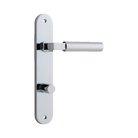 Door Lever Berlin Oval Privacy Polished Chrome CTC85mm H237xW40xP57mm in Polished Chrome