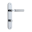 Door Lever Brunswick Oval Privacy Polished Chrome CTC85mm H237xW40xP60mm in Polished Chrome
