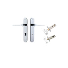 Door Lever Como Oval Privacy Polished Chrome CTC85mm L119xP59mm BPH240xW40mm Privacy Kit Tube Latch Split Cam 'T' Striker Polished Chrome Backset 60mm, Privacy Bolt Round Bolt Polished Chrome Backset 60mm in Polished Chrome
