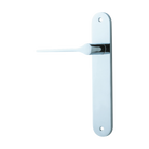 Door Lever Como Oval Latch Left Hand Fixed Polished Chrome L119xP59mm BPH240xW40mm in Polished Chrome