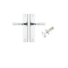 Door Lever Sarlat Chamfered Polished Chrome L111xP55mm BPH240xW50mm Passage Kit Tube Latch Split Cam 'T' Striker Polished Chrome Backset 60mm in Polished Chrome
