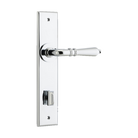 Door Lever Sarlat Chamfered Privacy Polished Chrome CTC85mm in Polished Chrome
