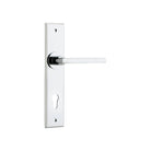 Door Lever Baltimore Chamfered Euro Polished Chrome H240xW50xP55mm in Polished Chrome