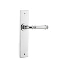 Door Lever Verona Chamfered Latch Polished Chrome H240xW50xP59mm in Polished Chrome