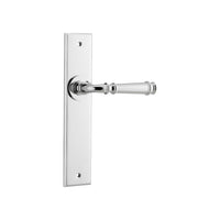 Door Lever Verona Chamfered Latch Polished Chrome H240xW50xP59mm in Polished Chrome
