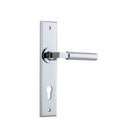 Door Lever Berlin Chamfered Euro Polished Chrome CTC85mm H240xW50xP59mm in Polished Chrome