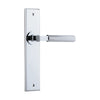 Door Lever Brunswick Chamfered Latch Polished Chrome H240xW50xP60mm in Polished Chrome