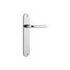 Door Lever Oslo Oval Latch Polished Chrome H230xW40xP57mm in Polished Chrome