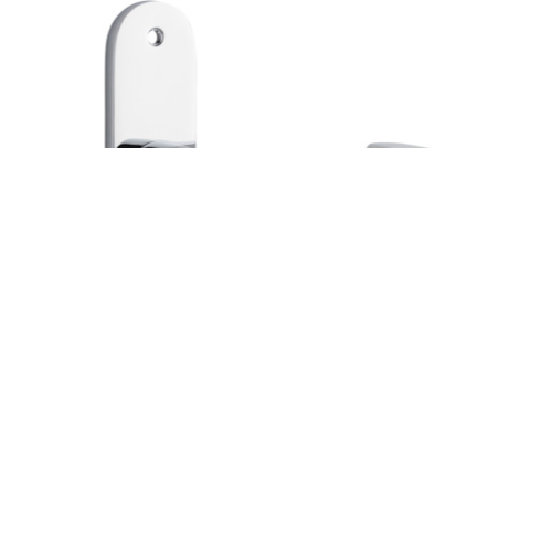 Door Lever Baltimore Return Oval Privacy Pair Polished Chrome CTC85mm H240xW40xP58mm in Polished Chrome