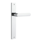 Door Lever Osaka on Long Backplate Pair Polished Chrome H240xW38xP55mm in Polished Chrome