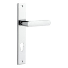 Door Lever Osaka Rectangular Euro Pair Polished Chrome CTC85mm H240xW38xP55mm in Polished Chrome