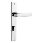 Door Lever Osaka Rectangular Privacy Pair Polished Chrome CTC85mm H240xW38xP55mm in Polished Chrome