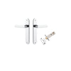 Door Lever Osaka Oval Latch Pair Polished Chrome H240xW40xP55mm Passage Kit Tube Latch Split Cam 'T' Striker Polished Chrome Backset 60mm in Polished Chrome