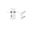Door Lever Osaka Chamfered Privacy Polished Chrome CTC85mm L120xP54mm BPH240xW50mm Privacy Kit Tube Latch Split Cam 'T' Striker Polished Chrome Backset 60mm, Privacy Bolt Round Bolt Polished Chrome Backset 60mm in Polished Chrome