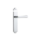 Door Lever Copenhagen Shouldered Latch Pair Polished Chrome H250xW48xP61mm in Polished Chrome