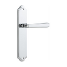Door Lever Copenhagen Shouldered Latch Pair Polished Chrome H250xW48xP61mm in Polished Chrome
