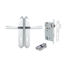 Door Lever Copenhagen Shouldered Euro Pair Polished Chrome CTC85mm H250xW48xP61mm Entrance Kit Mortice Lock Euro Polished Chrome CTC85mm Backset 60mm, Euro Cylinder Dual Function 5 Pin Polished Chrome L65mm KA1 in Polished Chrome