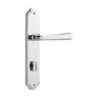 Door Lever Copenhagen Shouldered Privacy Pair Polished Chrome CTC85mm H250xW48xP61mm in Polished Chrome