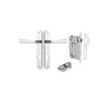 Door Lever Copenhagen Oval Euro Pair Polished Chrome CTC85mm H240xW40xP61mm Entrance Kit Mortice Lock Euro Polished Chrome CTC85mm Backset 60mm, Euro Cylinder Dual Function 5 Pin Polished Chrome L65mm KA1 in Polished Chrome