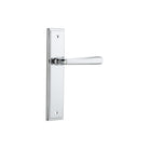 Door Lever Copenhagen Stepped Latch Pair Polished Chrome H237xW50xP61mm in Polished Chrome
