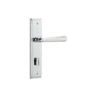 Door Lever Copenhagen Stepped Privacy Pair Polished Chrome CTC85mm H237xW50xP61mm in Polished Chrome