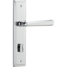 Door Lever Copenhagen Stepped Privacy Pair Polished Chrome CTC85mm H237xW50xP61mm in Polished Chrome