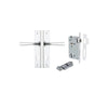 Door Lever Copenhagen Chamfered Euro Pair Polished Chrome CTC85mm L120xP59mm BPH240xW50mm Mortice Lock Euro Polished Chrome CTC85mm Backset 60mm, Euro Cylinder Key Thumb 5 Pin Polished Chrome 65mm KA4 in Polished Chrome