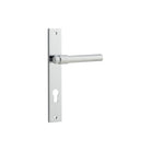 Door Lever Helsinki Rectangular Euro Pair Polished Chrome CTC85mm H240xW38xP44mm in Polished Chrome