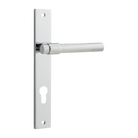 Door Lever Helsinki Rectangular Euro Pair Polished Chrome CTC85mm H240xW38xP44mm in Polished Chrome