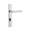 Door Lever Helsinki Rectangular Privacy Pair Polished Chrome CTC85mm H240xW38xP44mm in Polished Chrome