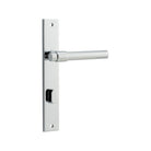 Door Lever Helsinki Rectangular Privacy Pair Polished Chrome CTC85mm H240xW38xP44mm in Polished Chrome