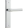 Door Lever Helsinki Stepped Latch Pair Polished Chrome H237xW50xP44mm in Polished Chrome