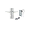 Door Lever Helsinki Stepped Euro Pair Polished Chrome CTC85mm H237xW50xP44mm Entrance Kit Mortice Lock Euro Polished Chrome CTC85mm Backset 60mm Euro Cylinder Key Thumb 6 Pin Polished Chrome L70mm KA1 in Polished Chrome