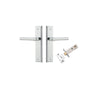 Door Lever Helsinki Stepped Latch Pair Polished Chrome H237xW50xP44mm Passage Kit Tube Latch Split Cam 'T' Striker Polished Chrome Backset 60mm in Polished Chrome