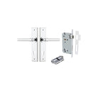 Door Lever Helsinki Chamfered Euro Pair Polished Chrome CTC85mm L137xP60mm BPH240xW50mm Mortice Lock Euro Polished Chrome CTC85mm Backset 60mm, Euro Cylinder Dual Function 5 Pin Polished Chrome 65mm KA4 in Polished Chrome