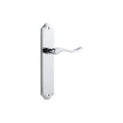 Door Lever Stirling Shouldered Latch Pair Polished Chrome H250xW48xP64mm in Polished Chrome