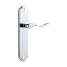 Door Lever Stirling Shouldered Latch Pair Polished Chrome H250xW48xP64mm in Polished Chrome