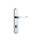 Door Lever Stirling Shouldered Privacy Pair Polished Chrome CTC85mm H250xW48xP64mm in Polished Chrome