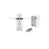 Door Lever Stirling Oval Euro Pair Polished Chrome CTC85mm H240xW40xP64mm Entrance Kit Mortice Lock Euro Polished Chrome CTC85mm Backset 60mm, Euro Cylinder Dual Function 5 Pin Polished Chrome L65mm KA1 in Polished Chrome