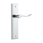 Door Lever Stirling Stepped Latch Pair Polished Chrome H237xW50xP64mm in Polished Chrome