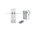 Pair of Iver Baltimore lever door handles on rectangular backplates, featuring a sleek modern design in a matte finish.