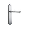 Door Lever Verona Shouldered Latch Brushed Chrome H237xW50xP59mm in Brushed Chrome