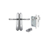 Door Lever Verona Shouldered Euro Brushed Chrome CTC85mm H240xW50xP59mm Entrance Kit Mortice Lock Euro Brushed Chrome CTC85mm Backset 60mm, Euro Cylinder Dual Function 5 Pin Brushed Chrome L65mm KA1 in Brushed Chrome