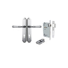 Door Lever Verona Shouldered Euro Brushed Chrome CTC85mm H240xW50xP59mm Entrance Kit Mortice Lock Euro Brushed Chrome CTC85mm Backset 60mm, Euro Cylinder Dual Function 5 Pin Brushed Chrome L65mm KA1 in Brushed Chrome