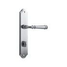 Door Lever Verona Shouldered Privacy Brushed Chrome CTC85mm H237xW50xP59mm in Brushed Chrome