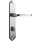 Door Lever Annecy Shouldered Privacy Brushed Chrome CTC85mm H237xW50xP65mm in Brushed Chrome